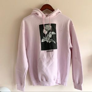 Graphic Pink Hoodie Sweatshirt